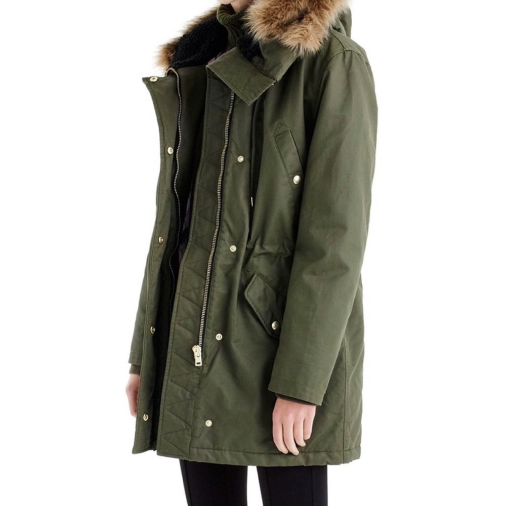 Jcrew Army Green parka